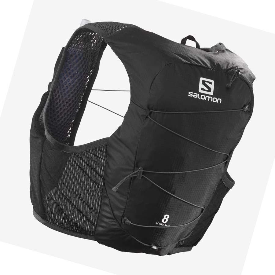 Salomon ACTIVE SKIN 8 Running Packs Férfi Fekete | HU 2537FDN